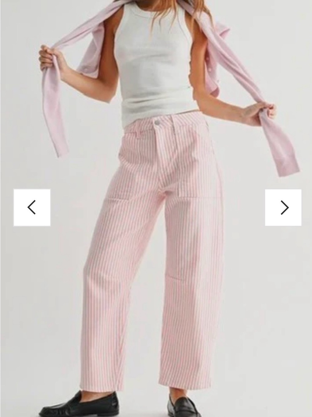 SALE 🌟 FREAK’S STORE | Striped Pink High-Rise Wide Leg Pants